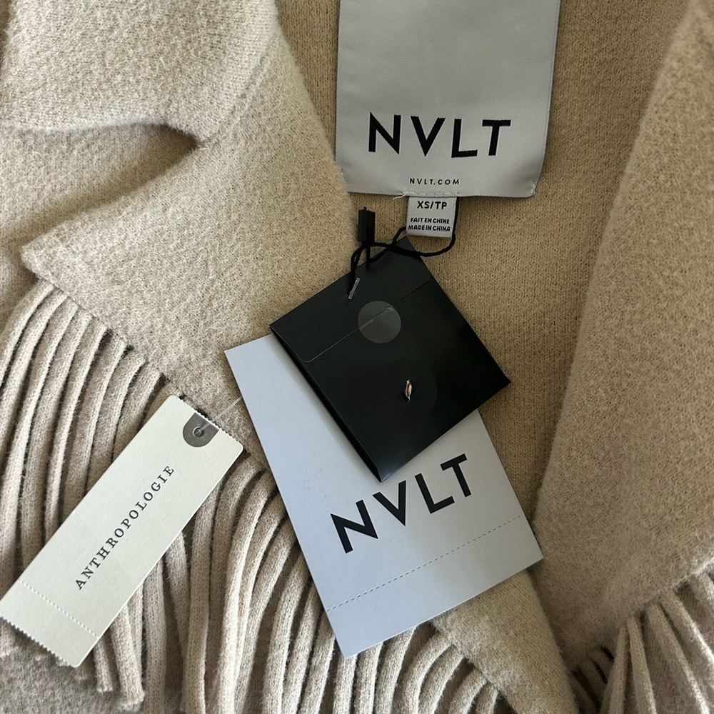 NVLT Beige Fringe Women's Blazer - Picture 2 of 8